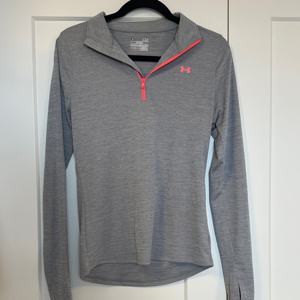 Under Armour Gray and Pink Zip-Up Jacket